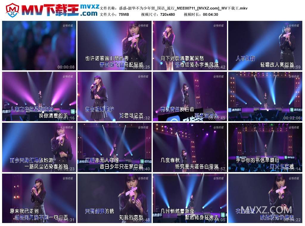 惑惑-韶华不为少年留_国语_流行_MEE00711